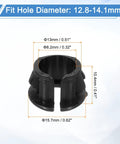 28 Pack Nylon Cable Snap Bushings Grommets, 1/2 Inch Mounting Diameter, Opened Snap Bushing For Wiring, black nylon bushing with 13mm hole size