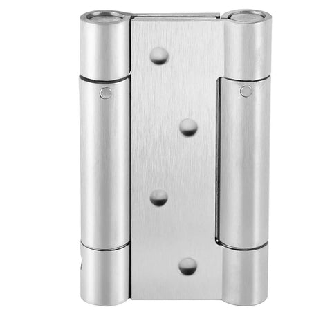 Front view of 4 Inch Double Action Spring Door Hinges Heavy Duty Stainless Steel Ball Bearing Self Closing With Screws And Adjusting Pin