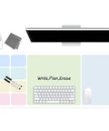 Erasable Desk Pad 32x14 Inch Three In One Mouse Pad And Planning Whiteboard For Your Desk Non Slip Office Accessory