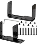 Two Pack U Shaped Door Barricade Brackets For Outswing And Inswing Doors And Gates Drop Open Bar Holder Heavy Duty Durable Q235 Iron