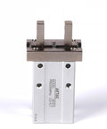 Front view of Parallel Style Pneumatic Gripper Claw With Guide Track Ball Bearing Mini Finger For Precise Pick And Place