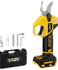 Brushless Electric Pruning Shears Cordless Garden Power Tool With LCD Display And SK5 Blades, No Battery Included, Compatible With DeWalt 20V Max