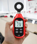 Handheld Pro Grade Light Meter For Photographers And DIYers, Digital Illuminance Meter With A Backlit LCD, red plastic
