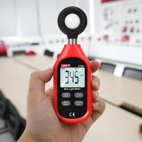 Handheld Pro Grade Light Meter For Photographers And DIYers, Digital Illuminance Meter With A Backlit LCD, red plastic