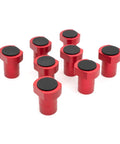 8 Piece Aluminum Woodworking Bench Clamps With Non Slip Rubber Inserts Three Quarter Inch 19mm in red with non-slip black tops