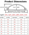 Diagram showing dimensions of 72 Inch Aluminum Alloy Cable Raceway With Self Adhesive Molding Strips And Covers Slick Floor Cable Protector