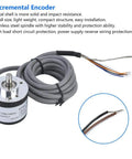 Incremental Rotary Encoder For Precision Motion, 5 To 26V DC Supply, 38mm Body, NPN Open Collector Output ABZ Signals, with cable