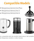 Compatible models for Barista-Grade Stainless Steel Milk Frother Whisks For Aeroccino 3 4 Plus Replacement 2 Pack Rustproof