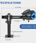 Bike Repair Wall Mount Stand With Adjustable Clamp for Road and Mountain Bikes, heavy duty, shown with specifications.