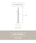 Refrigerator Dispenser Auger WR17X11939 Replacement Part For Ice Maker shown with dimensions 14" x 4.5"