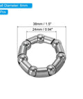 Bike Ball Crank Bearing 38mm 7 Balls 4 Pack Stainless Steel Bicycle Bearings Replacement Front And Rear Parts For Bike Repairs Silver Get Your Ride Rolling