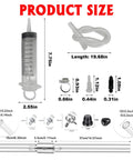 All In One Brake Bleed Kit For Hydraulic Disc Clutches And Car Brakes With 100ml Syringe, hoses, clamps, and adapters product sizes