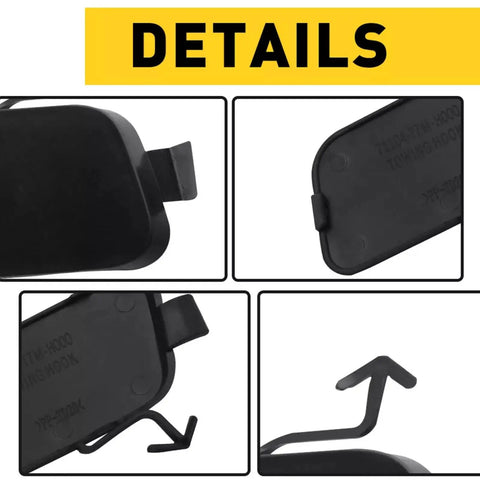 Details of Honda HR-V Front Bumper Tow Hook Cover Cap 2019 2021 ABS Plastic Replacement Eye Cap showing hooks and fit
