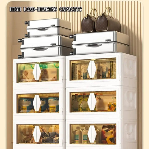 Large Foldable Storage Containers With Clear Window And Lid Heavy Duty Stackable Bins For Closet And Garage Multi Purpose Plastic Organizers Game Changer