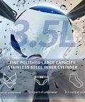 Hella Compact Two In One Mini Washer And Dryer Combo Wall Mount Portable Laundry Machine With Stainless Steel Drum showing 3.5L tank with underwear.