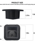 Dimensions of 2 Inch Trailer Hitch Cover Black Rubber Tow Receiver Tube Plug Cap Universal 2x2 Square Receiver