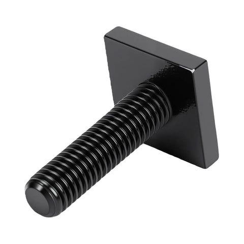 No Drill Install Heavy Duty Four Square Head T Slot Bolt Adapters For Roof Rack Crossbars Smooth Slide Fit, 20mm base.