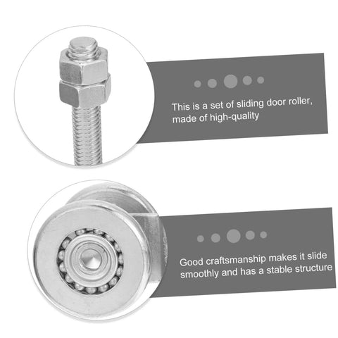 Sliding Door Track Roller Set For Heavy Duty Industrial And Home Use Replacement Steel Barn Door Wheel close-up