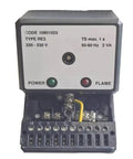 UV1 Flame Detector Accessory In Sleek Brown Finish, durable fire safety component with clear indicators for power and flame.