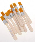 Ten Piece BGA Solder Flux Paste Brush Set With Wooden Handle For Reballing Tool And Soldering Repairs DIY Electronics Flux Applicator Kit