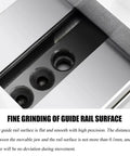 Detailed view of fine grinding on guide rail of Heavy Duty 6 Inch Bench Vise With Dead Nuts 0.005mm Accuracy For CNC Milling And Boring Machines Killer Rigidity Shop Tough Hardened Steel Jaw Tool.