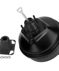 Heavy Duty Vacuum Power Brake Booster For Chevy Silverado Cadillac Escalade Tahoe Suburban Avalanche 2003 To 2007, black zinc housing.