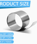 Heavy Duty 304 Stainless Steel Shim Stock Roll Pro Grade Full Hard Temp 50 In Long By 6 In Wide 0.001 In Thick Corrosion Resistant