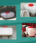 Food Grade Plastic Water Tank 340L For Home, School, Office, Hotel And Event Use large white tank in multiple settings