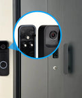 Built Tough Backplate Replacement For Leading Smart Doorbell Systems, showing detailed close-up of mounting and camera setup.
