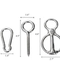 3 Pack Horse Tie Ring Set For Horses 304 Stainless Steel Training Rings various sizes and configurations.