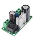 Four Pack AC DC Buck Converter Modules 5 To 30V AC Or 5 To 50V DC In Adjustable Output 3.3 To 33V 2A Voltage Regulator Power Supply Board For DIY Electronics Projects, close-up view of one module.