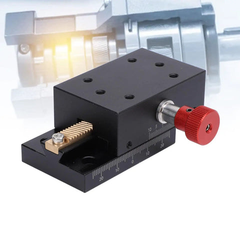 Mini Sliding Linear Stage For Woodworking Tools X Axis Travel 60x40x30mm Manual Fine Tuning Aluminum Alloy Construction