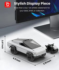 Cyber Off Road Truck Toy Building Set 2 In 1 Transforming Vehicle Kit With ATV And Pickup Car For Kids Aged 6 Plus And Adult Collectors Seeking Dope Durable Creative Building Fun Educational STEM Play, white plastic display set, 6.11 x 3.15 x 2.87 inch