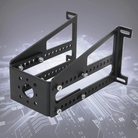RC airplane aluminum motor mount with lightweight design and sturdy construction for secure motor installation.