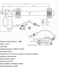 Schematic of Quiet Electric Recliner Actuator Kit With 230MM Stroke DC29V Power showing dimensions and installation details.