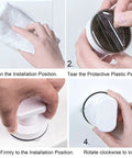 Installation steps for Two Pack Strong Suction Cup Handles For Glass Mirror Tile And Drawer Doors With Up To 7.5 Kilogram Load Capacity