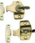 2 Pack Pro Level Table Connectors And Lock Clamps For Extension Dining Tables Conference Workstations Built Different Iron Hardware No Sweat Install Routine Zinc, close-up of locking hardware with colorful finish.