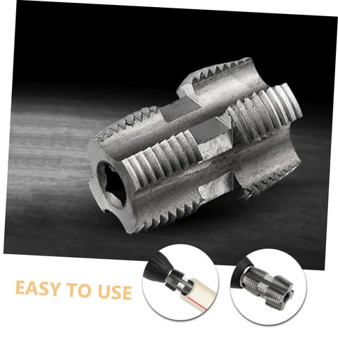 BESPORTBLE PPR PVC Pipe Threading Tool For Electric Drill And Manual Use close-up view showing robust steel threading adapter.