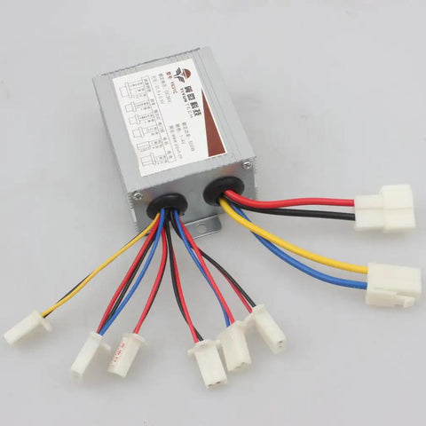 36V 500W Brushed Motor Controller for Electric Scooters E-Bikes, Bicycles, Tricycles with wires and labeled connections