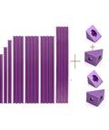 Hella Sturdy 300mm Aluminum Extrusion Frame Kit For Corexy 3D Printers Features Precision Grooved Profile Anodized Surface And Complete Assembly Hardware Including Brackets T Nuts Screws, purple anodized aluminum rails and brackets.