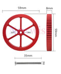 Side and front view of metal leveling nut with measurements for Ender 3 Bed Leveling Upgrade Kit To Tune Up Your Printer.