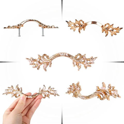 Antique Rose Gold Zinc Alloy Cabinet Pulls Set Of 10 For Farmhouse Kitchens And Vintage Dressers, 2.5 Inch Center To Center