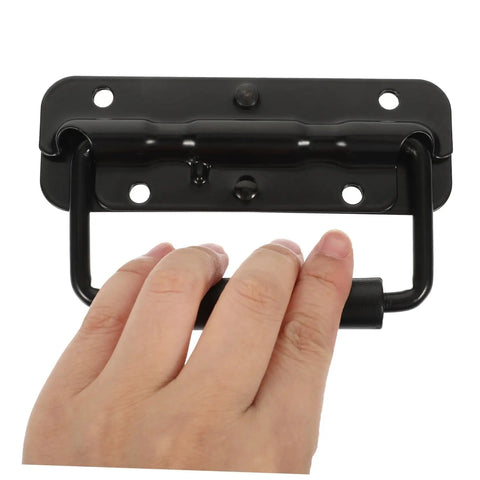Heavy Duty Stainless Steel Spring Folding Chest Handle For Toolbox Replacement Featuring A Heck Of A Grip And Awesome Quick Setup In Premium Classic Matte Black