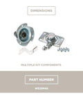 Drum Bearing Kit OEM Replacement Part For GE Dryers with rear drum support components and screws, part number WE25M40.