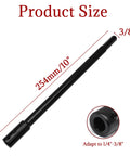 10 Inch Hole Saw Extension Chuck With Three Eighth Inch Hex Shank Locking For Impact Ready Heavy Duty Drill Bit showing dimensions