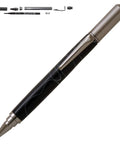 Rollester Rollerball Pen Kit Starter Package For Woodturning Projects With Hardware And Bushing Set, sleek black pen design