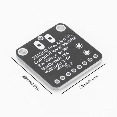 Top Shelf I2C Current Voltage Power Sensor Module With 1 Percent Accuracy And 16 Bit High Speed Readouts, compact power monitor board.