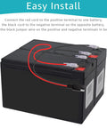 24V Battery Harness Kit With 2Pin SAE Connector For Electric Bikes showing easy installation with two 12V batteries connected