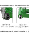 Heavy Duty Cast Iron Arbor Press Garage Beast Delivering Seven Hundred Five Pounds Of Raw Squeezing Force With A Full Rotation Head and Snap Drop Levels for daily shop hard work, featuring square and round work heads.