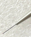 Close-up of M2 CMM probe with carbide stem and 0.5 mm ball tip, 20 mm length